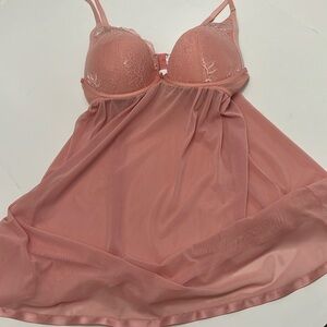 Sheer Pink/Blush Colored Nighty Size XL NWOT